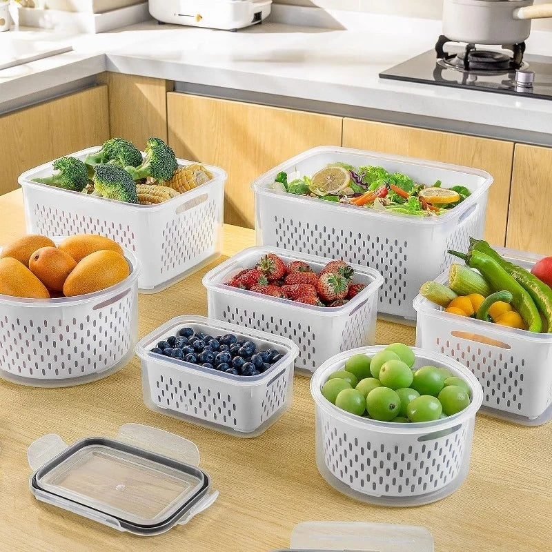6-Piece Fresh-Lock Fridge Storage Containers