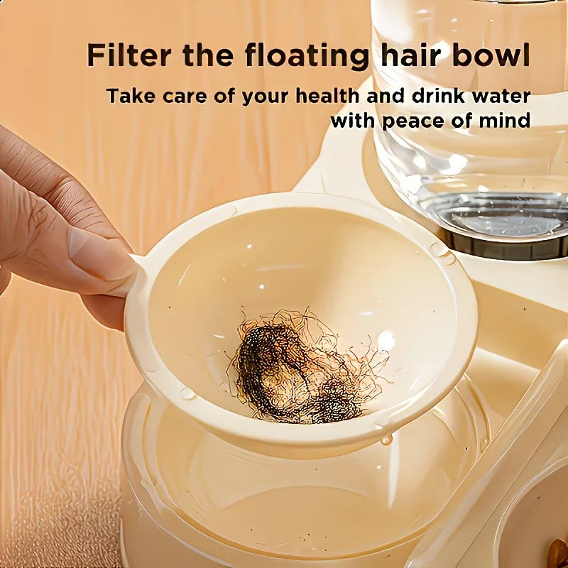 Gravity Cat Feeder and Water Dispenser, 2-in-1, No Battery