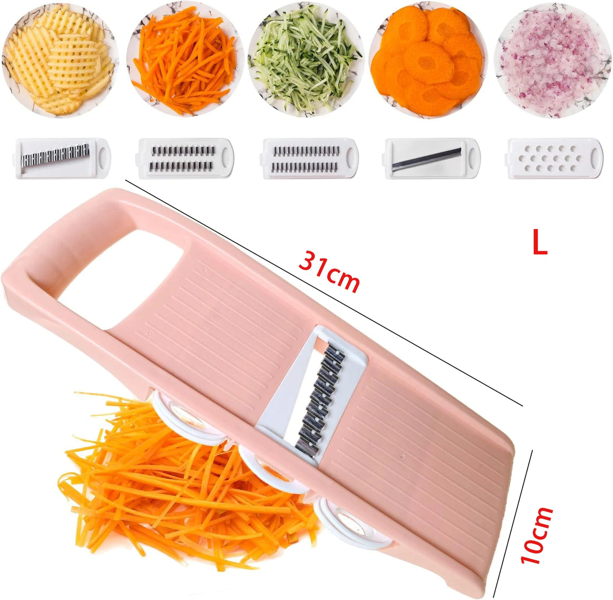 5-in-1 Manual Vegetable Slicer & Chopper