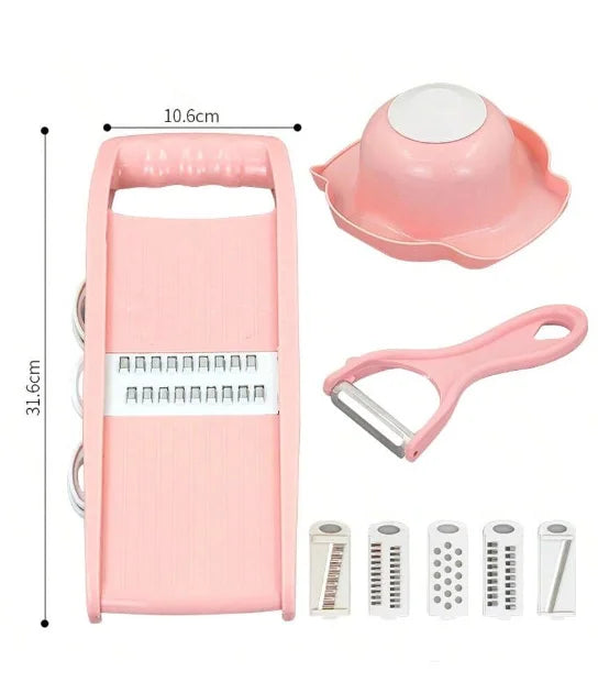5-in-1 Manual Vegetable Slicer & Chopper