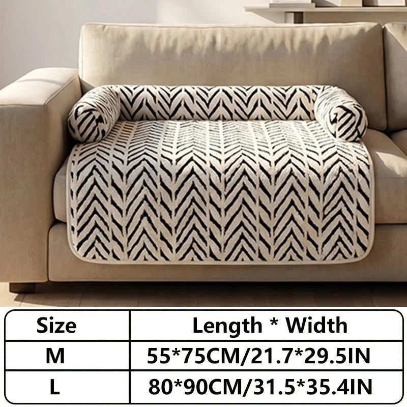 Pet Sofa Bed Mat with Bolsters