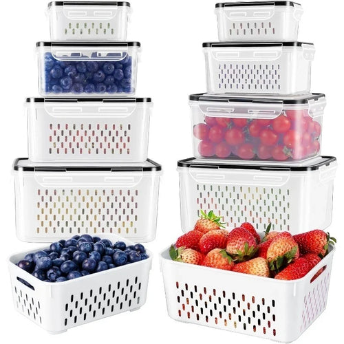 6-Piece Fresh-Lock Fridge Storage Containers