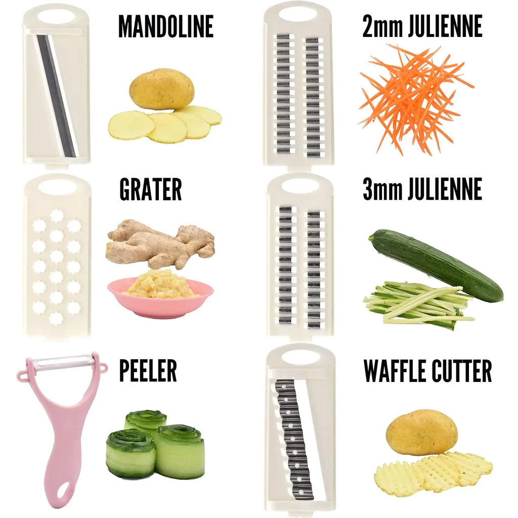 5-in-1 Manual Vegetable Slicer & Chopper