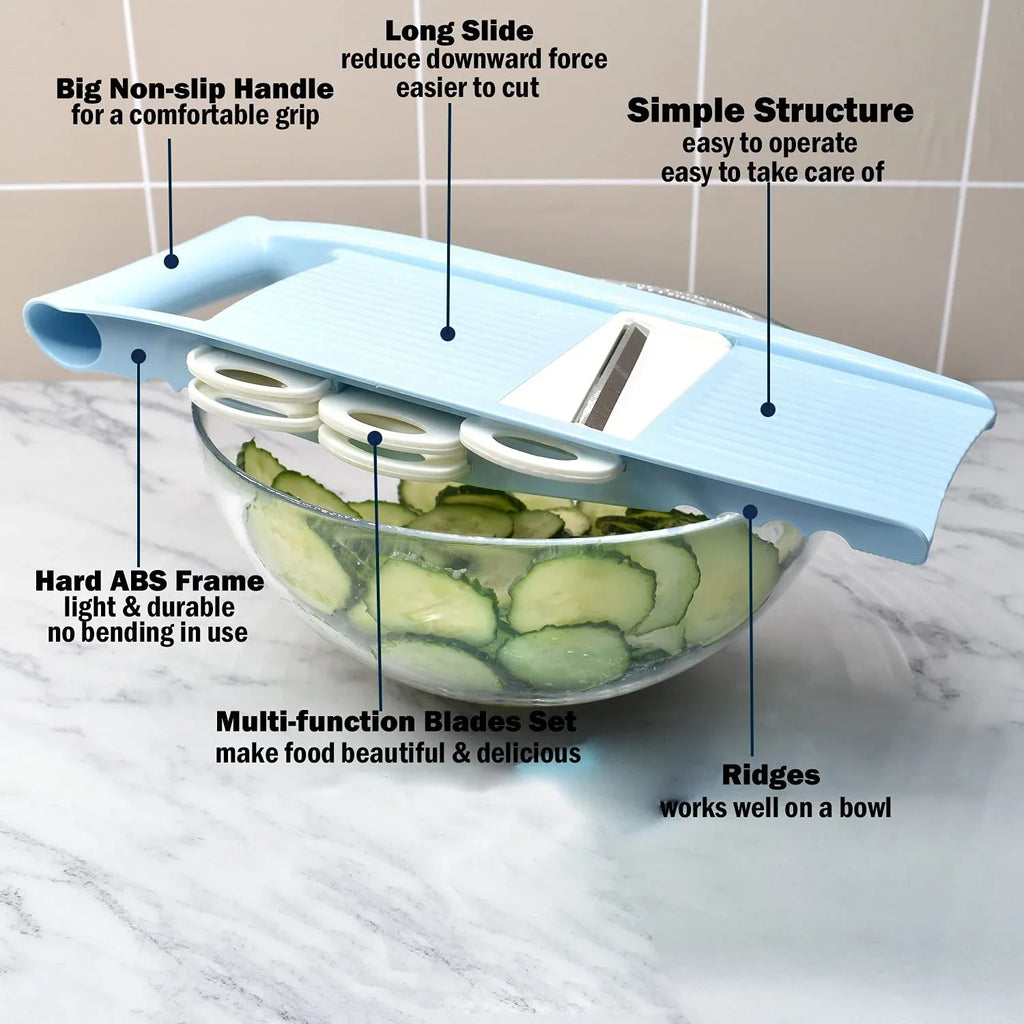 5-in-1 Manual Vegetable Slicer & Chopper