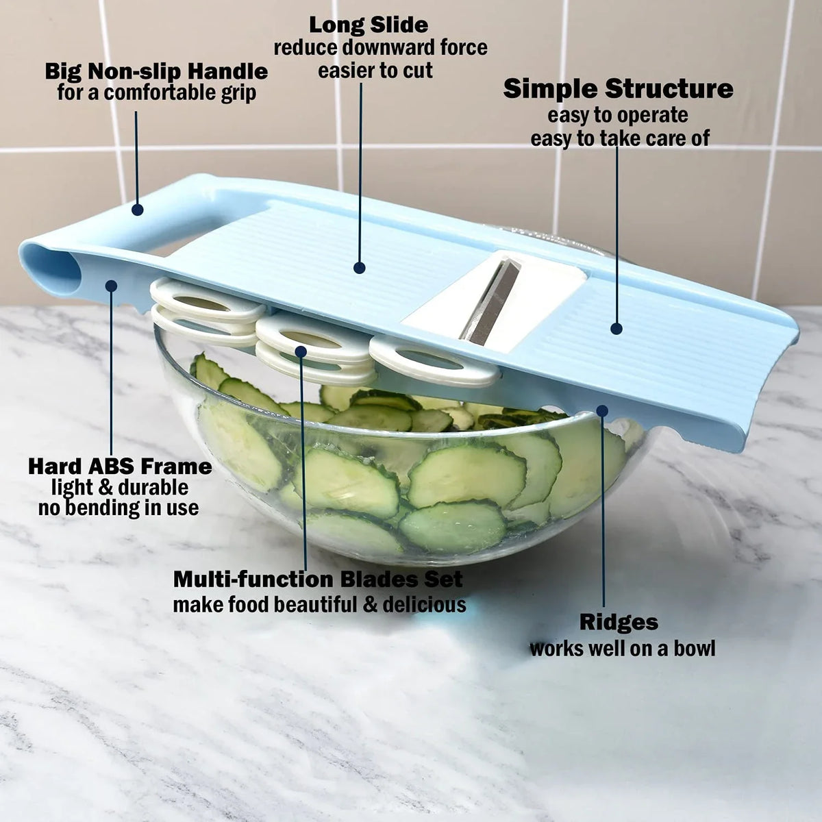 5-in-1 Manual Vegetable Slicer & Chopper