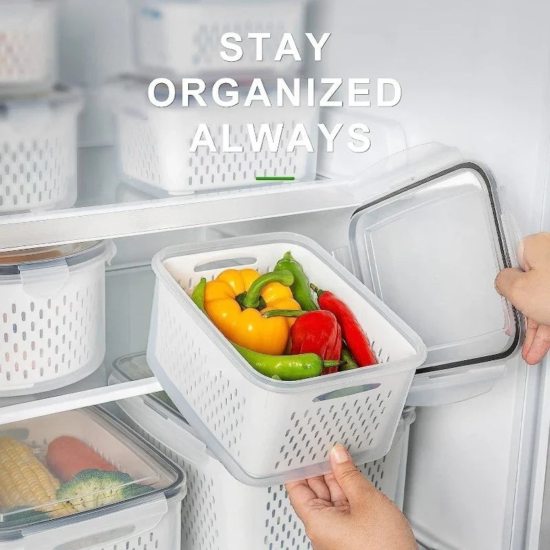 6-Piece Fresh-Lock Fridge Storage Containers