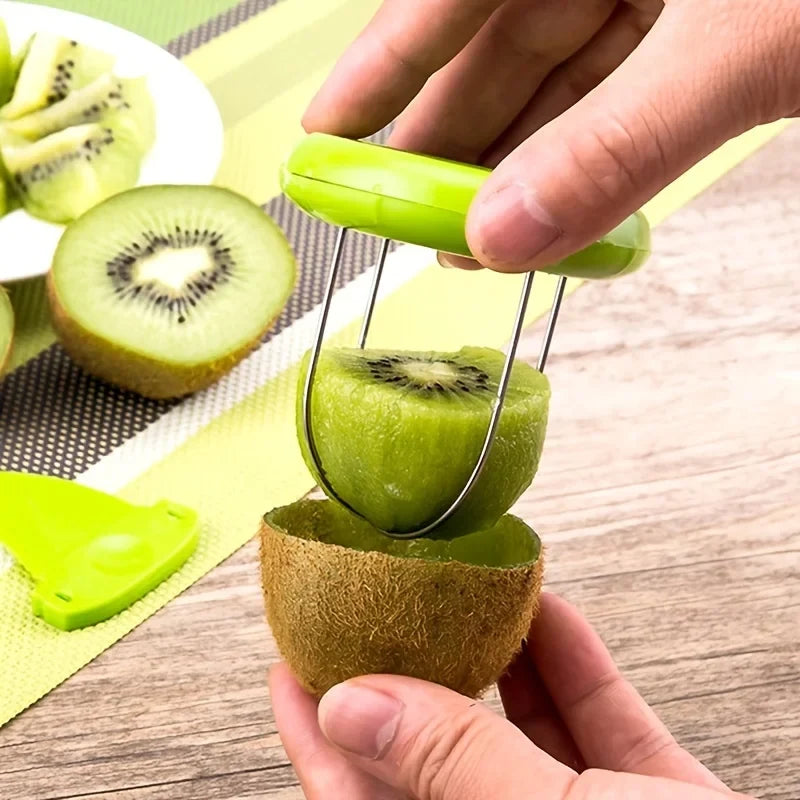 EMESA HOME Kiwi Fruit Opener & Peeler – 2-in-1 Kiwi Spoon & Splitting Tool for Easy Peeling, Cutting & Scooping
